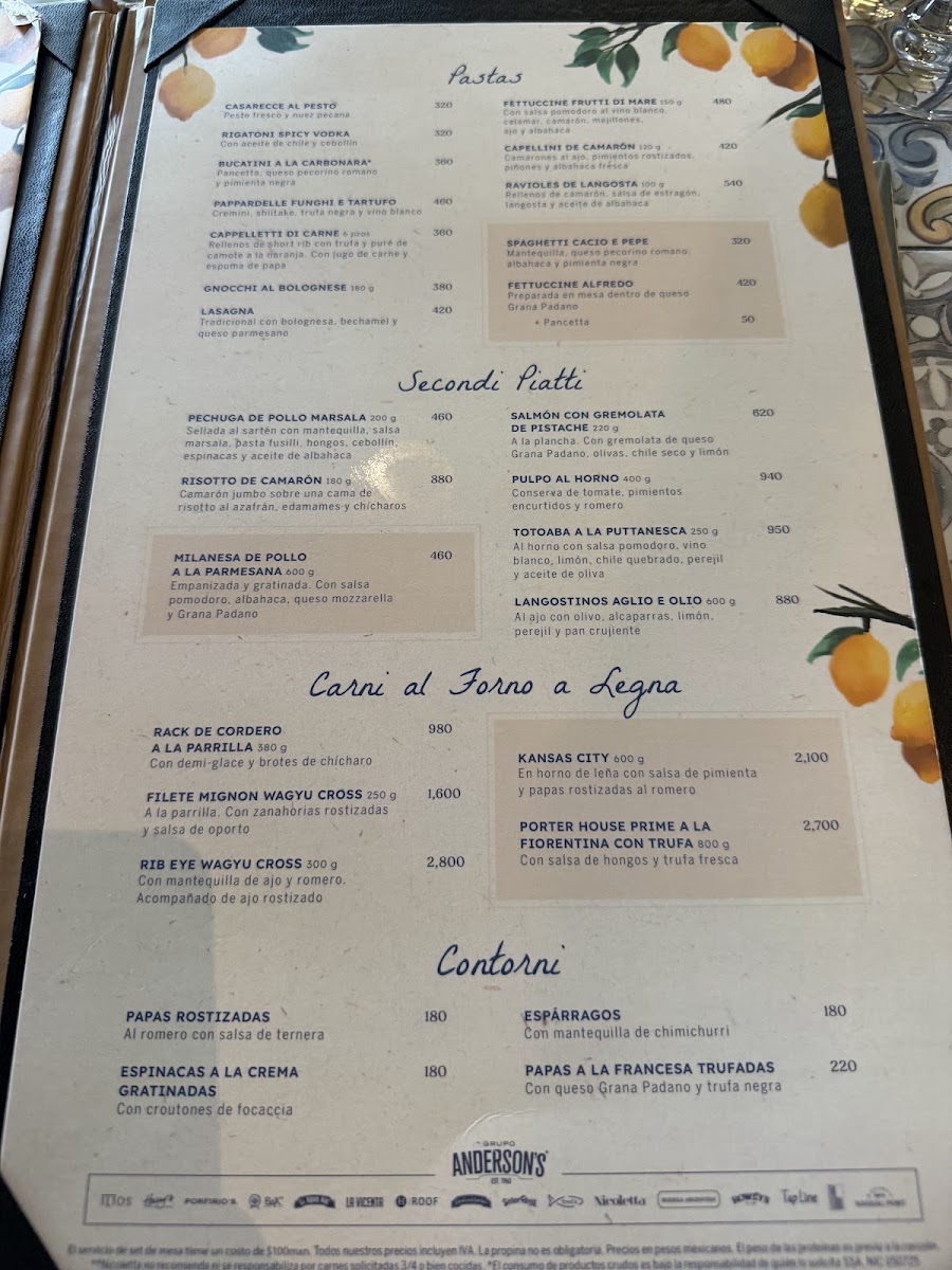 Menu - Nicoletta | Italian Restaurant In CancunPhoto 2